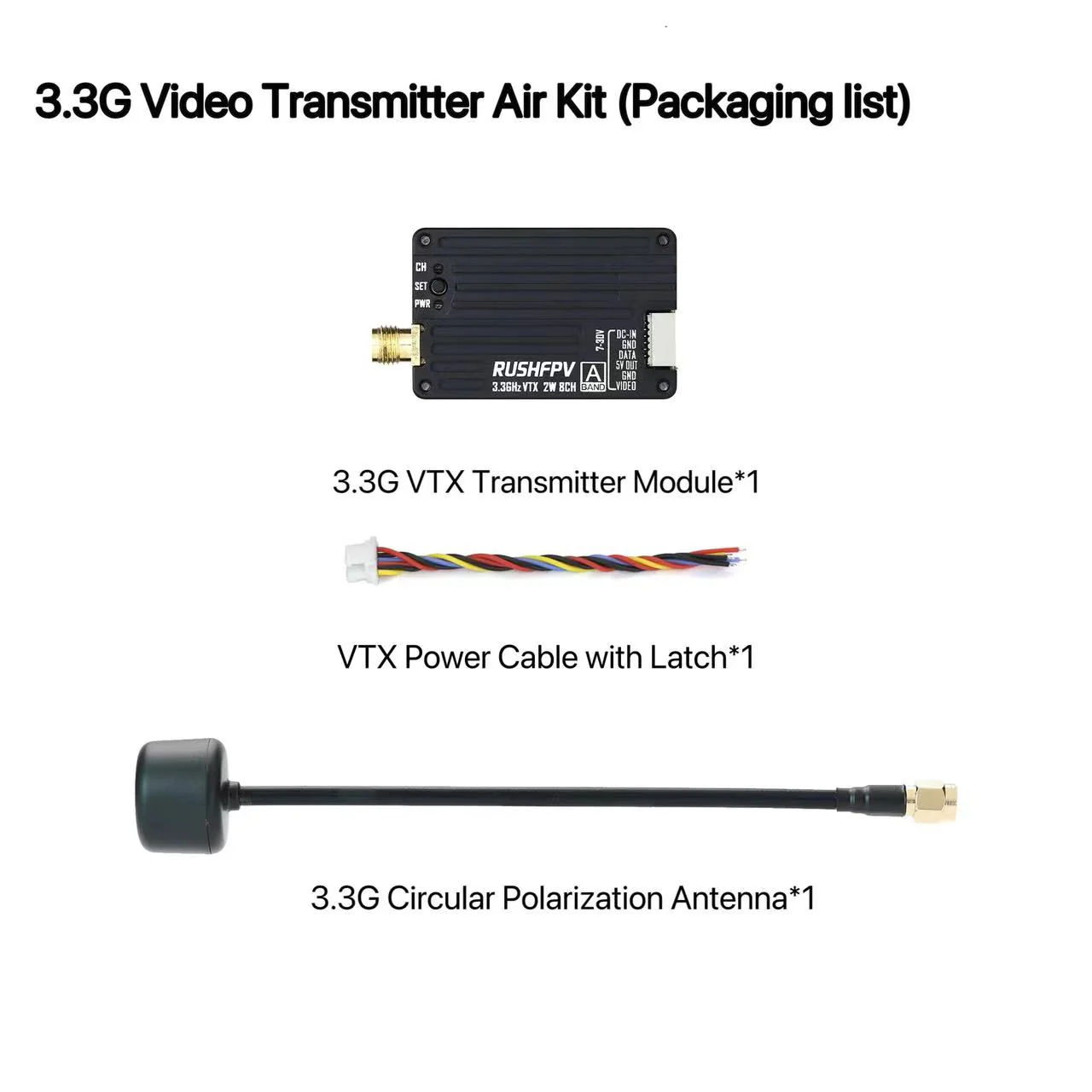 Drone Rc Fpv - RUSHFPV 3.3G 2W VTX Transmitter FPV