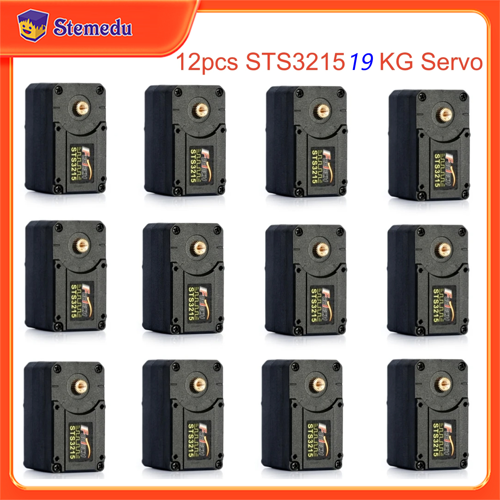 Rc Car Servo - 12PCS Feetech STS3215 19KG 7.4V 360