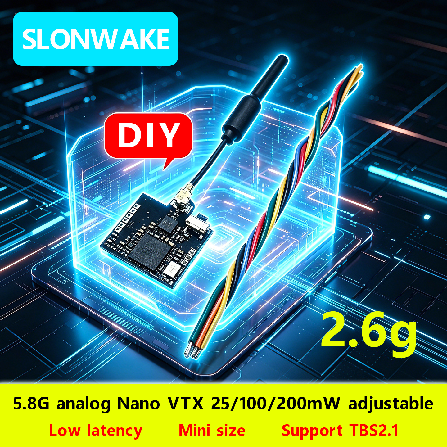 Drone Rc Fpv - SLONWAKE Nano 5.8G 48CH 200mW Micro