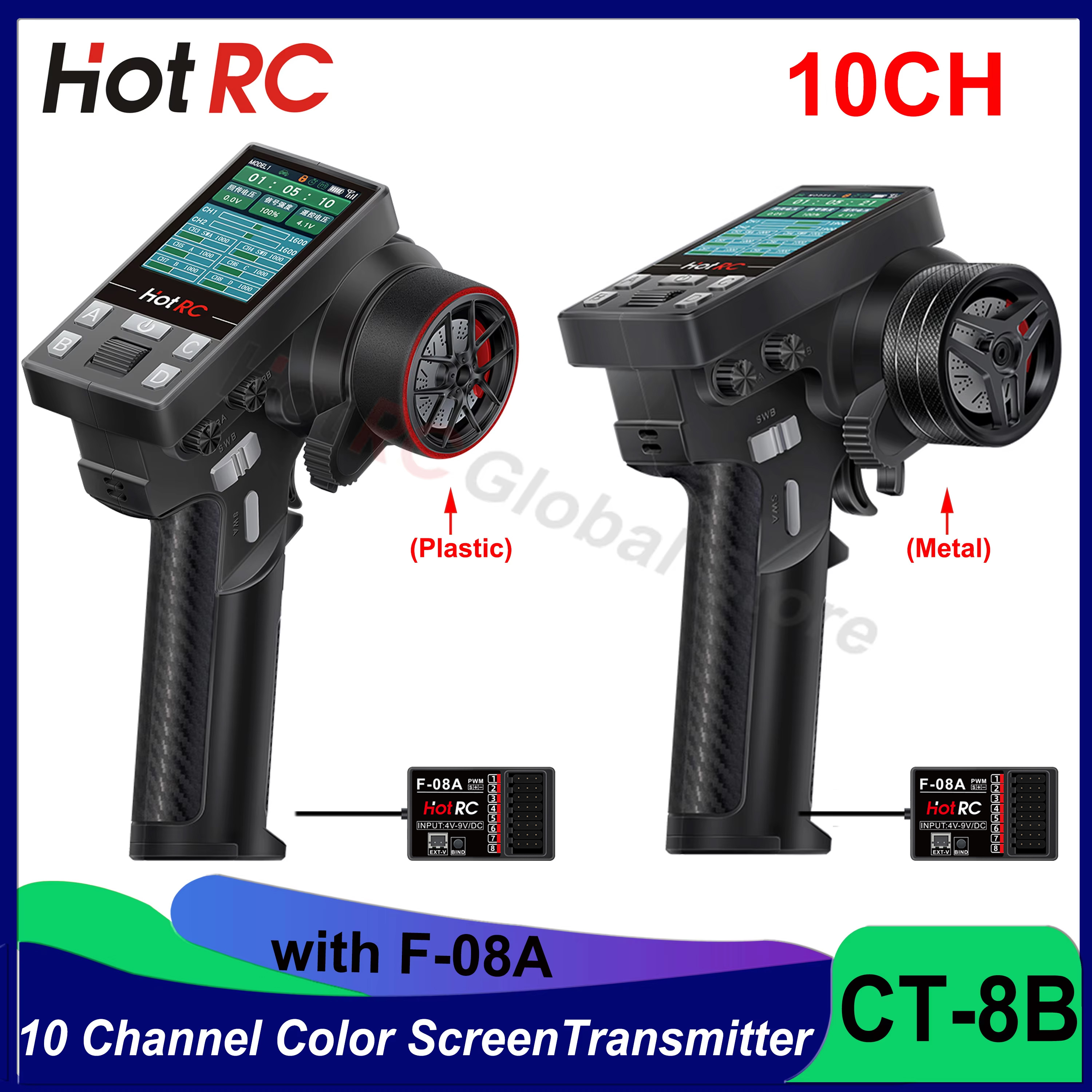 Rc Boat - Newest HOTRC CT-8B 10CH 8 Channels