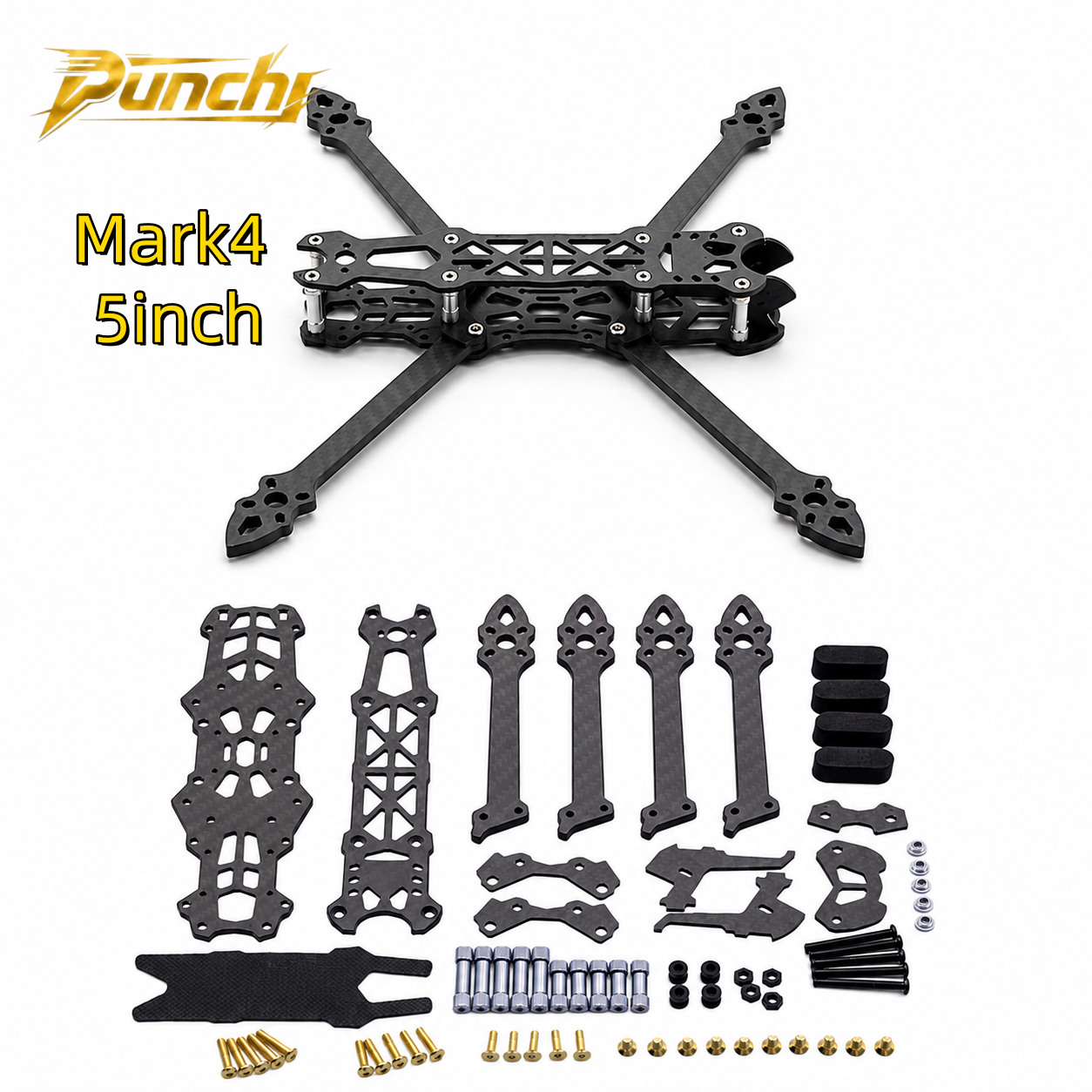 Drone Rc Quadcopter - Mark4 5inch FPV Carbon Fiber Frame