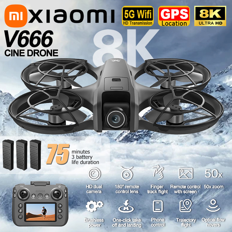 Drone Xiaomi Rc - Xiaomi V666 Drone 8K Aerial HD