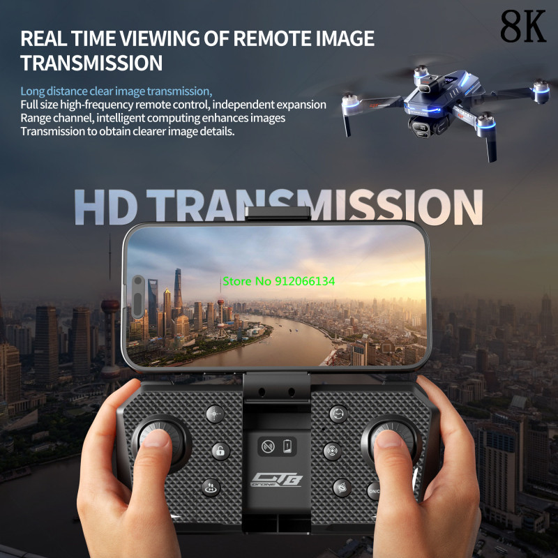 Drone Rc Fpv Manual - 8K Obstacle Avoidance Brushless Motor WIFI