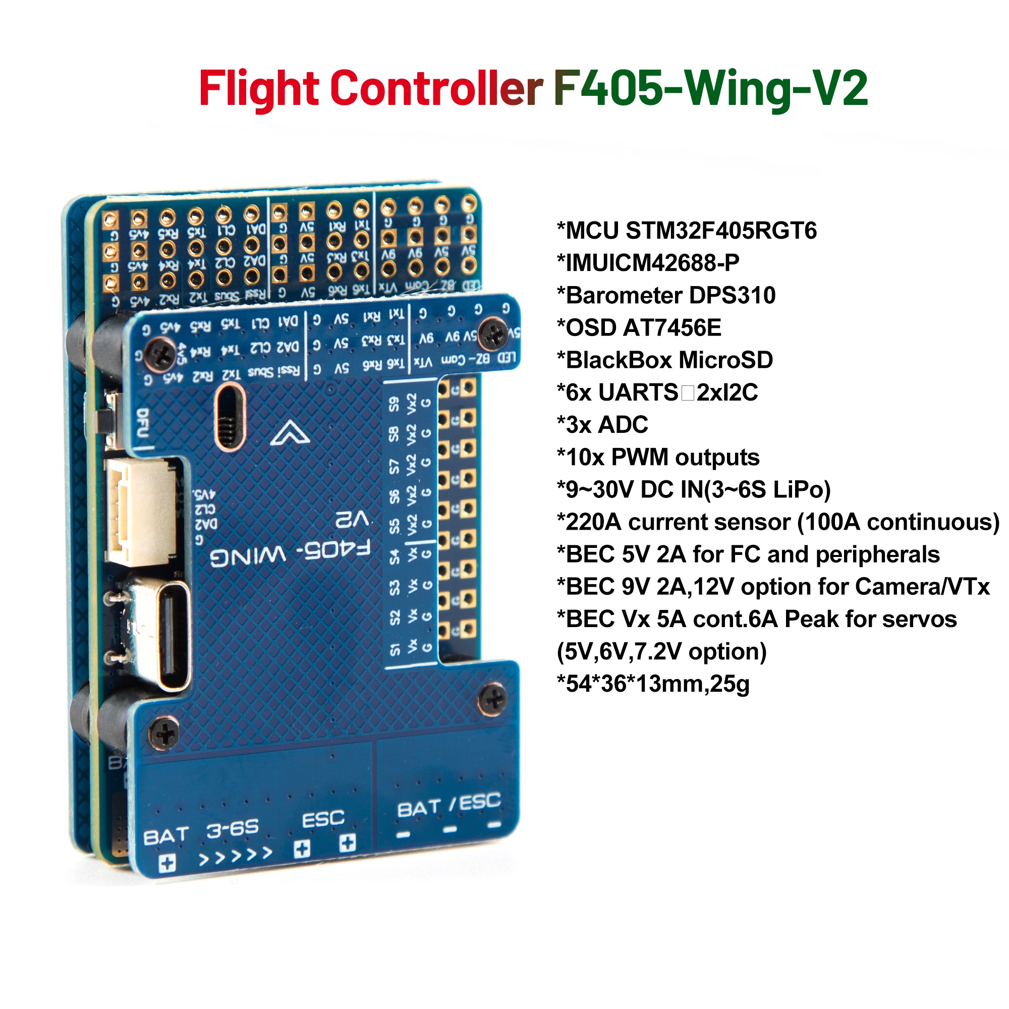 F405 WING V2 FC Flight Control - Drone Rc Flight Controller บทวิจารณ์และราคา
