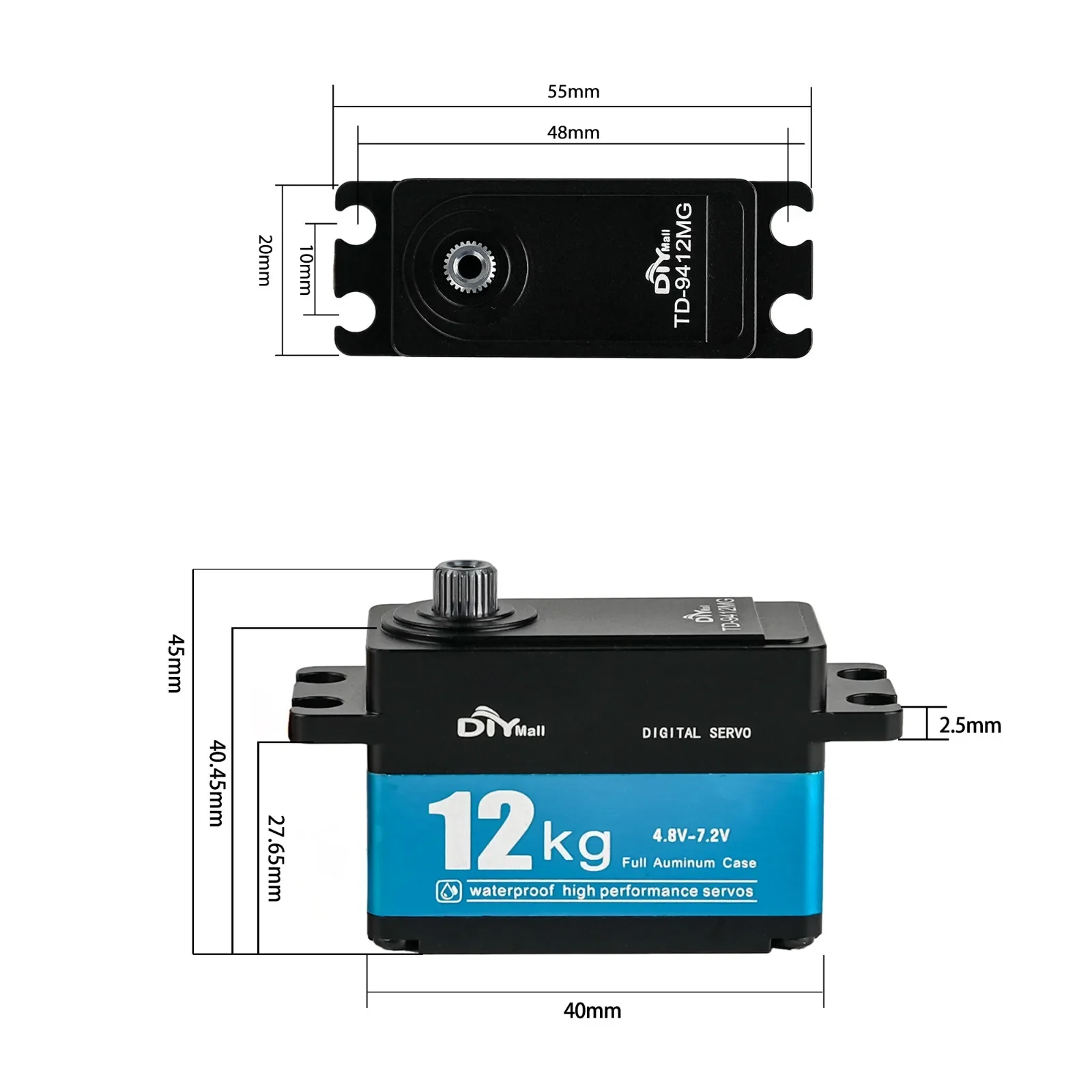 12KG TD-9412MG High Torque Ful - Rc Car Servo บทวิจารณ์และราคา