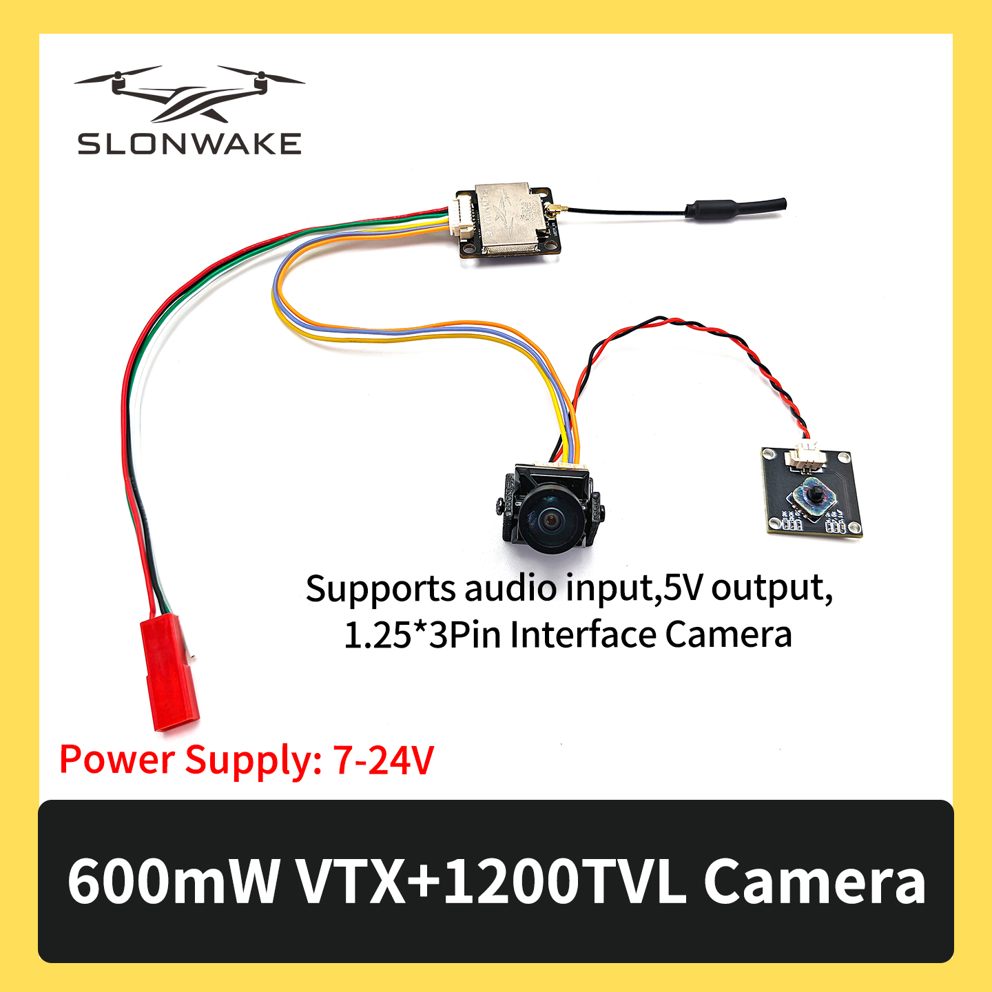 SLONWAKE 5.8G 600mW 7-24V FPV  - Drone And Car บทวิจารณ์และราคา