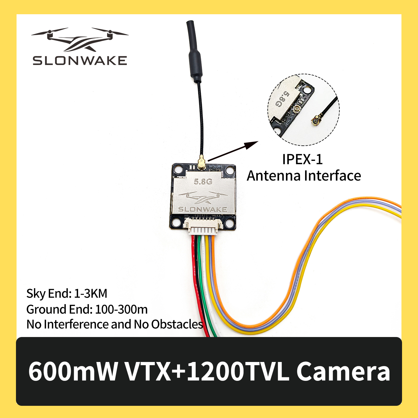 SLONWAKE 5.8G 600mW 7-24V FPV  - Drone And Car บทวิจารณ์และราคา