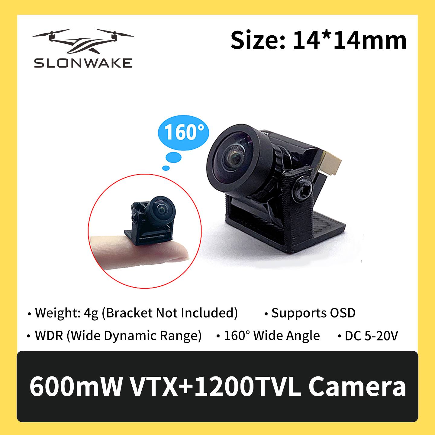 SLONWAKE 5.8G 600mW 7-24V FPV  - Drone And Car บทวิจารณ์และราคา
