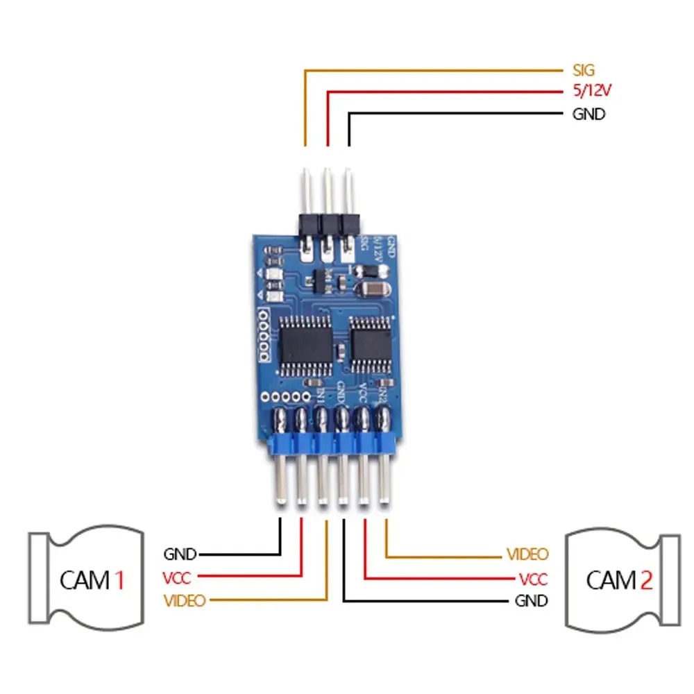 3 Channel Video Switcher Modul - Drone Rc Fpv Manual บทวิจารณ์และราคา