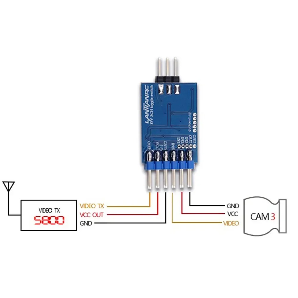 3 Channel Video Switcher Modul - Drone Rc Fpv Manual บทวิจารณ์และราคา