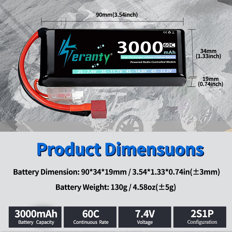 TERANTY 2S 3000mAh Lipo Batter - Drone And Car บทวิจารณ์และราคา