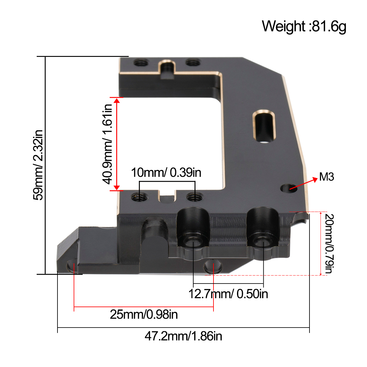 Machined Brass Servo Mount Bra - Rc Crawler Axle Parts บทวิจารณ์และราคา