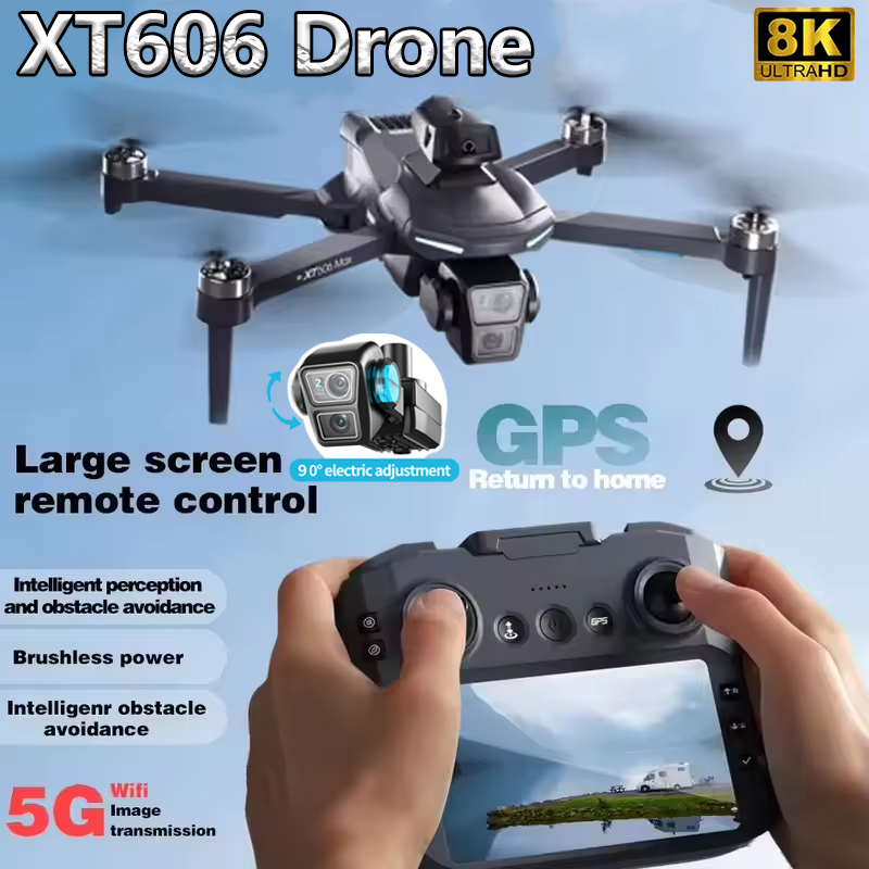 XT606 MAX GPS NEW Drone 8k Pro - Drone Xiaomi Rc บทวิจารณ์และราคา