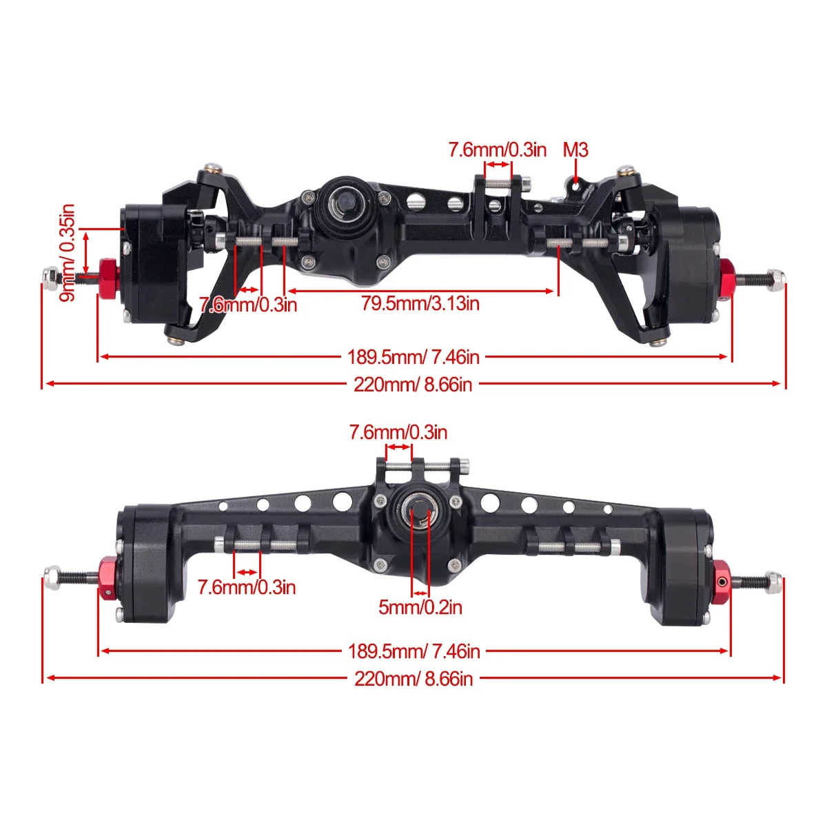 CNC Aluminum SCX10 III Front R - Rc Crawler Axle Parts บทวิจารณ์และราคา