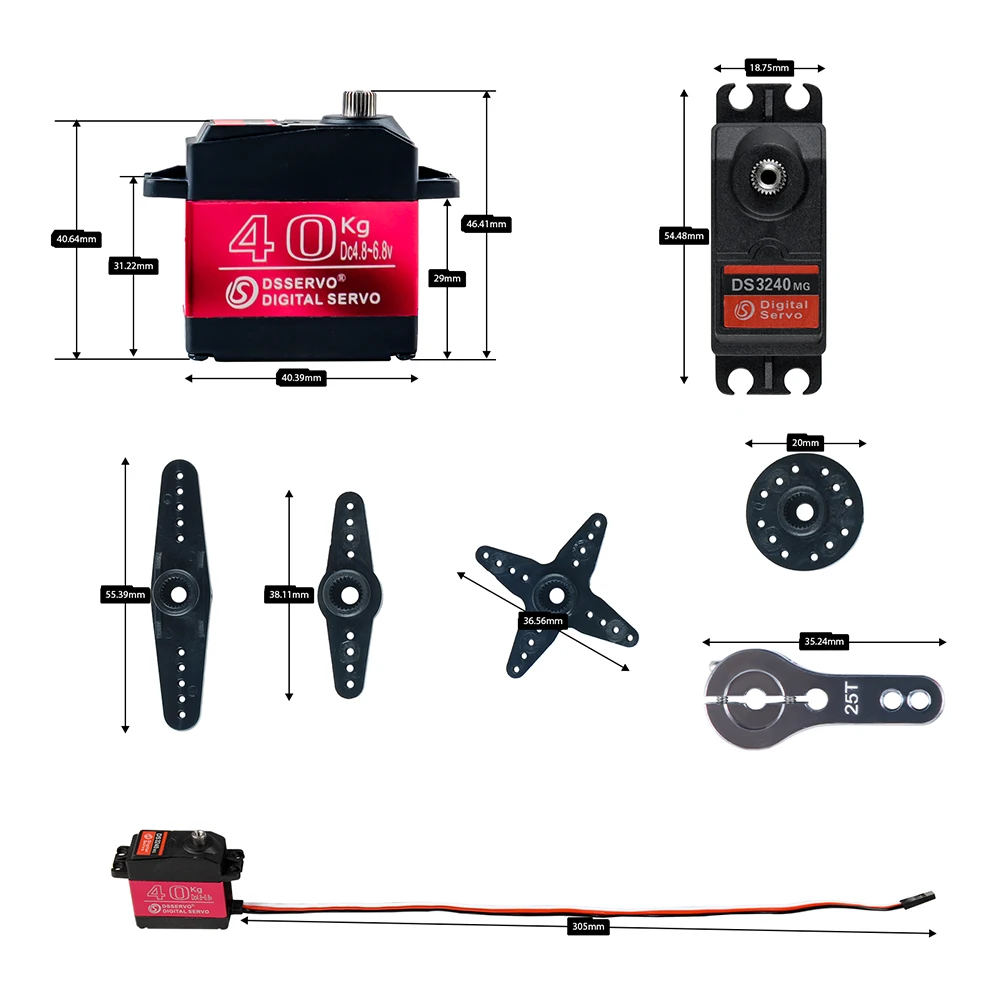 40KG Dsservo DS3240 Large Torq - Rc Car Servo บทวิจารณ์และราคา