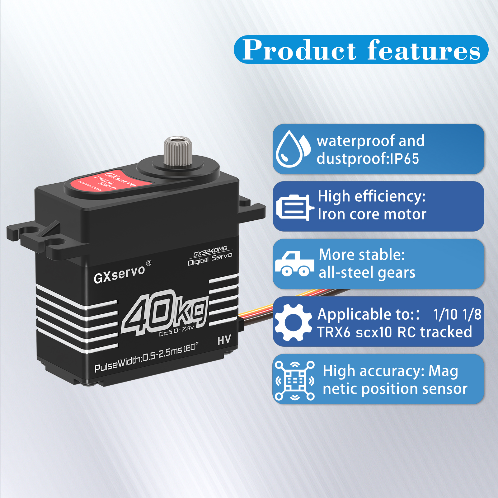 40kg servo rc IP65 Waterproof  - Rc Car Servo บทวิจารณ์และราคา