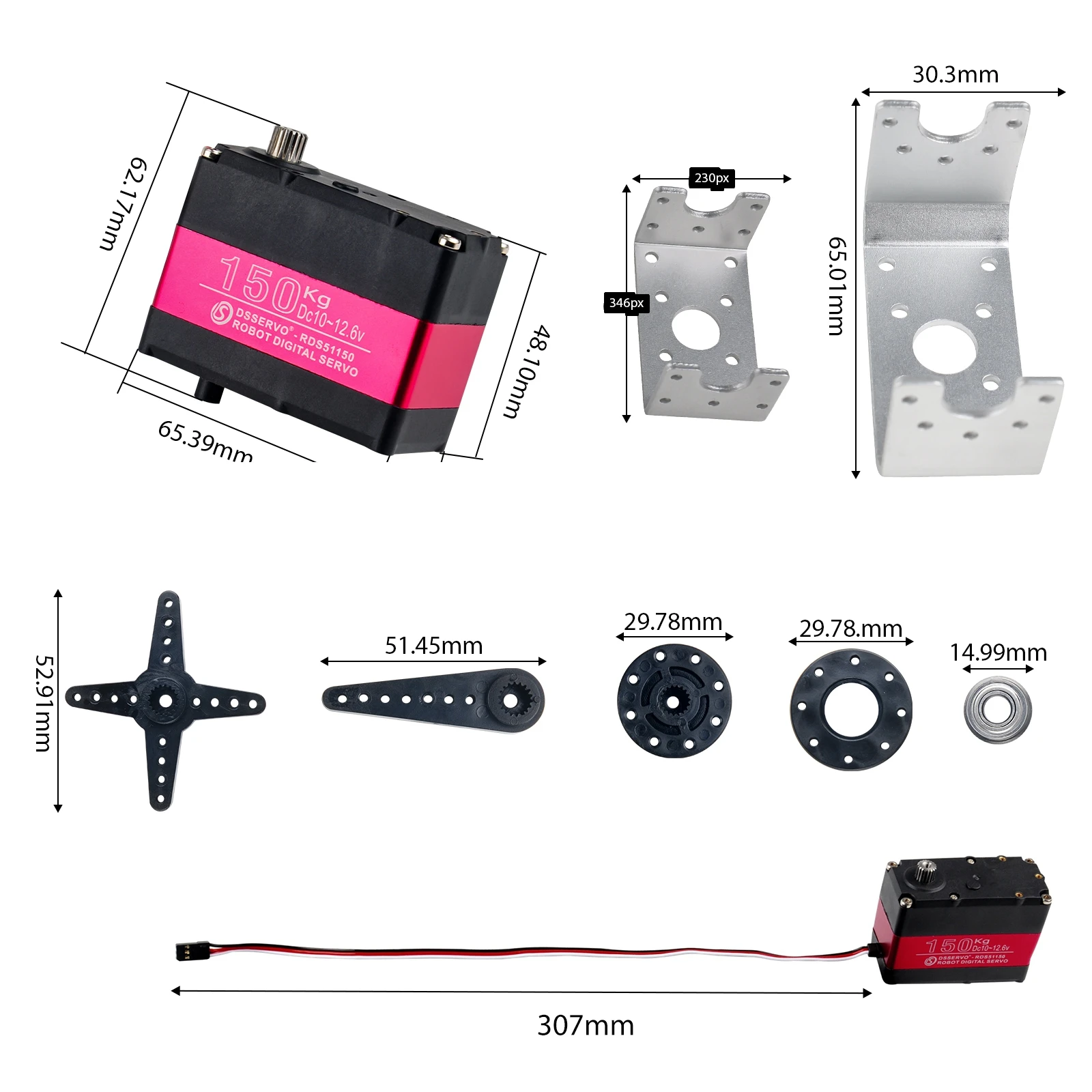 High Torque 150kg RDS51150 Met - Rc Car Servo บทวิจารณ์และราคา