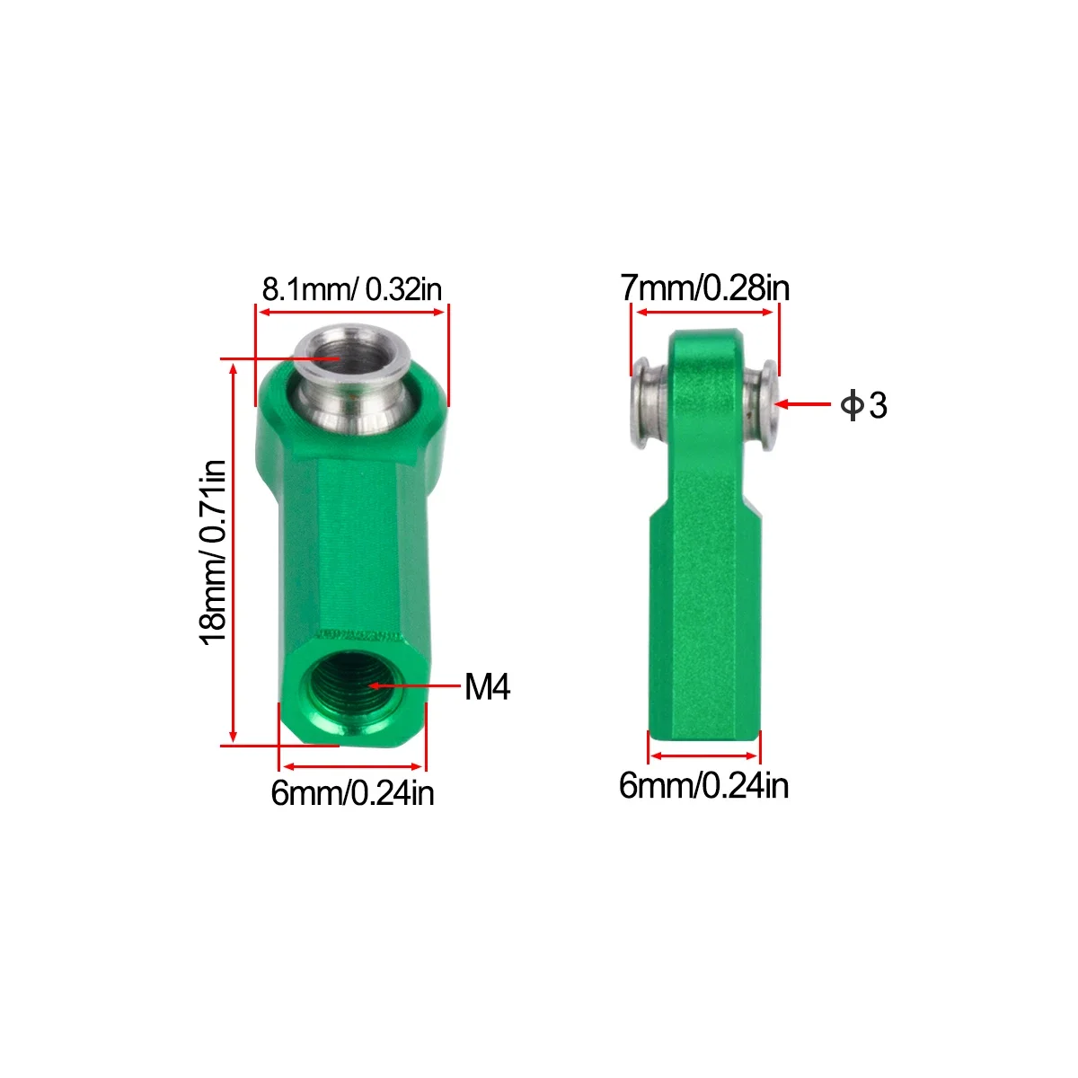 4Pcs M4 Metal Ball Head Holder - Rc Crawler Axle Parts บทวิจารณ์และราคา