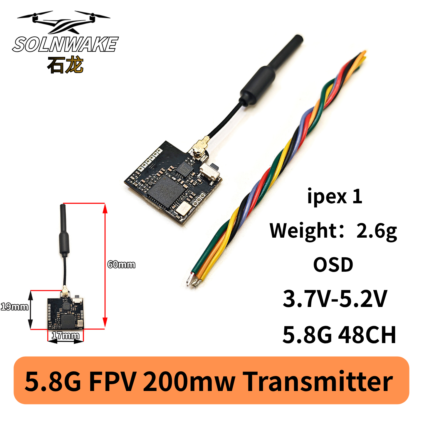 SLONWAKE Nano 5.8G 48CH 200mW  - Drone Rc Fpv บทวิจารณ์และราคา