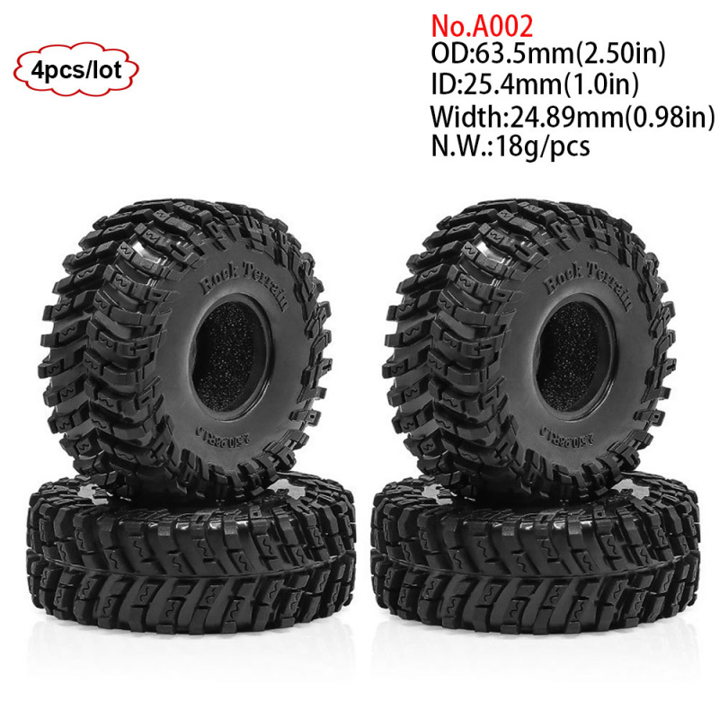 4PCS 1.0inch 57-67mm RC Crawle - Rc Rock Crawler บทวิจารณ์และราคา