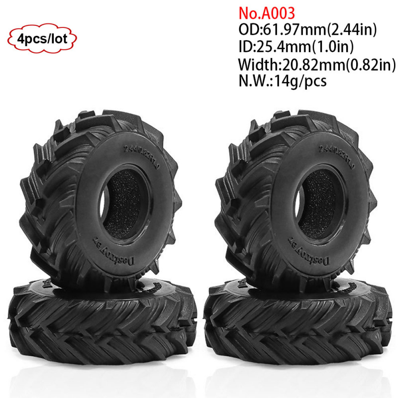 4PCS 1.0inch 57-67mm RC Crawle - Rc Rock Crawler บทวิจารณ์และราคา