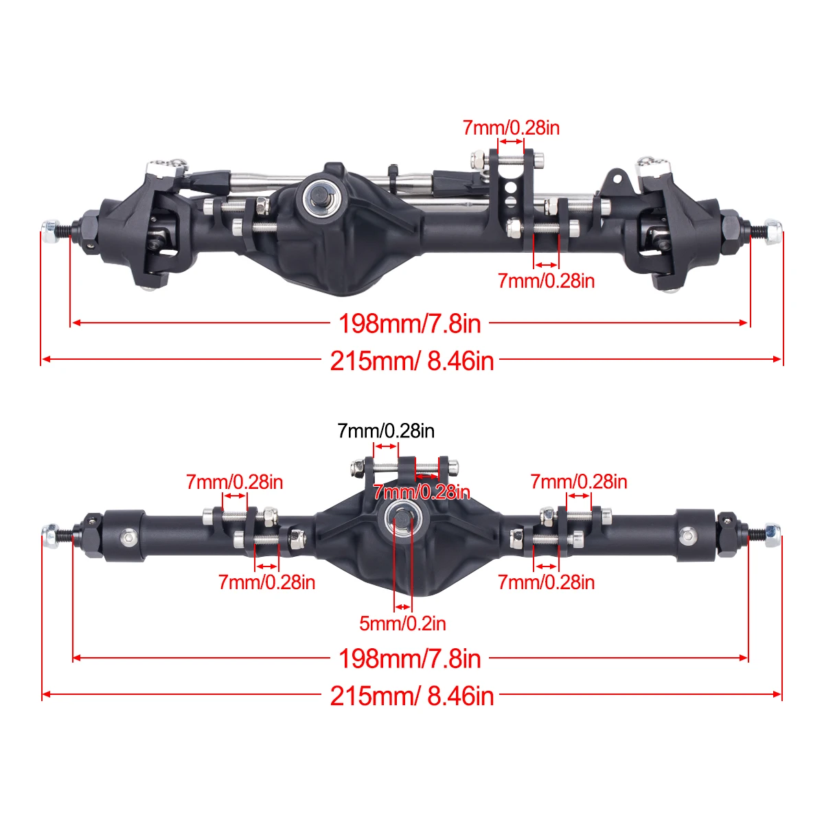 CNC Aluminum Axle Alloy Front  - Rc Crawler Axle Parts บทวิจารณ์และราคา