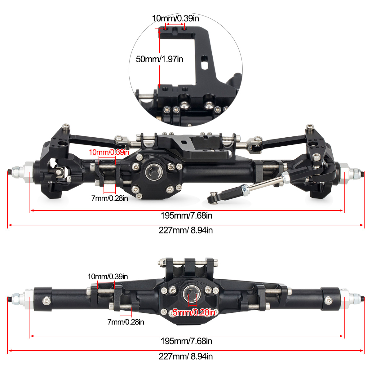 CNC Aluminum Front Rear Straig - Rc Crawler Axle Parts บทวิจารณ์และราคา