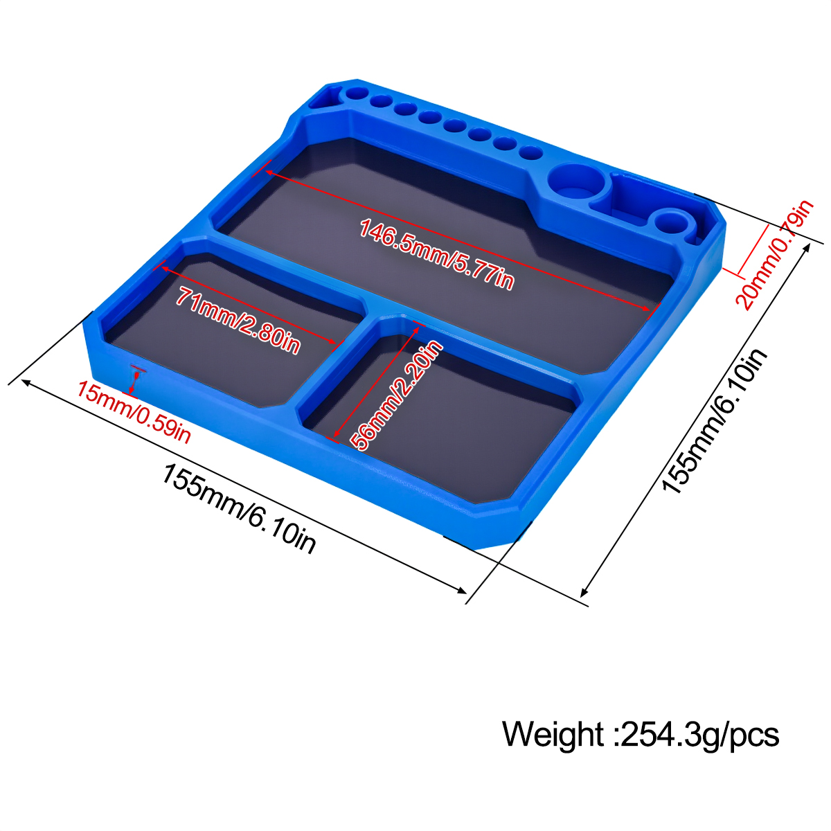 1Pcs Silicone Parts Tray with  - Drone And Car บทวิจารณ์และราคา