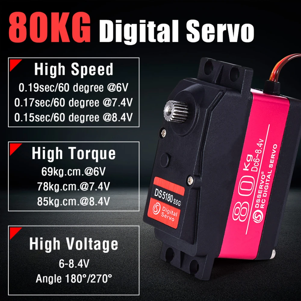 Dsservo Waterproof DS5180 80KG - Rc Car Servo บทวิจารณ์และราคา