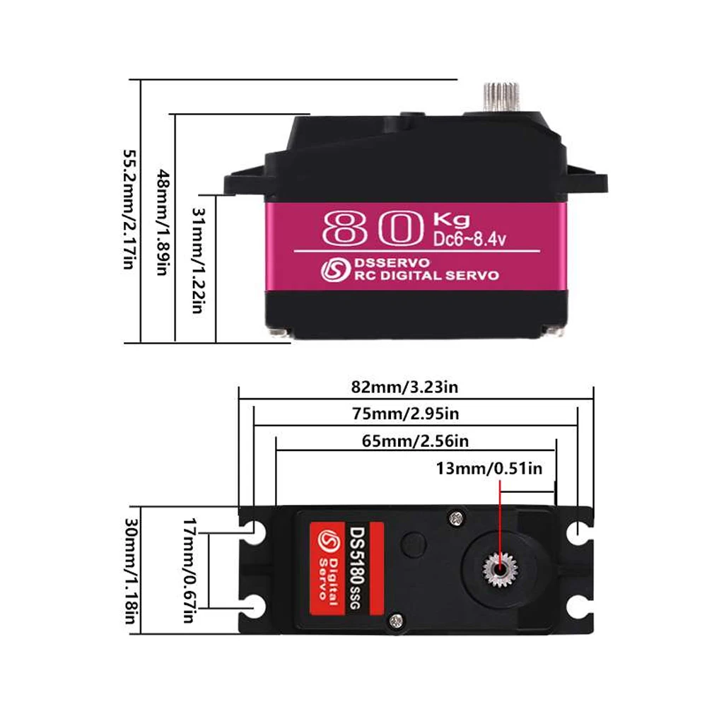 Dsservo Waterproof DS5180 80KG - Rc Car Servo บทวิจารณ์และราคา