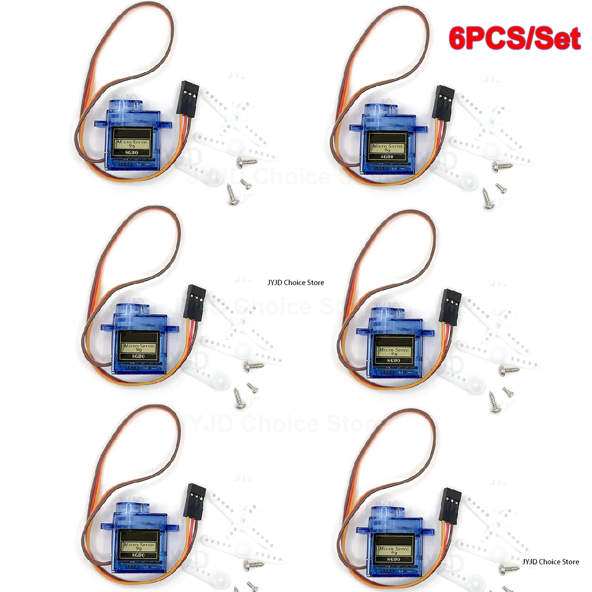6pcs Sg90 9g Micro Servo Motor - Rc Car Servo บทวิจารณ์และราคา