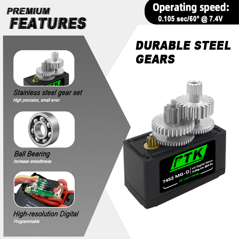 PTK 7452 MG-D 9g Digital Servo - Rc Car Servo บทวิจารณ์และราคา