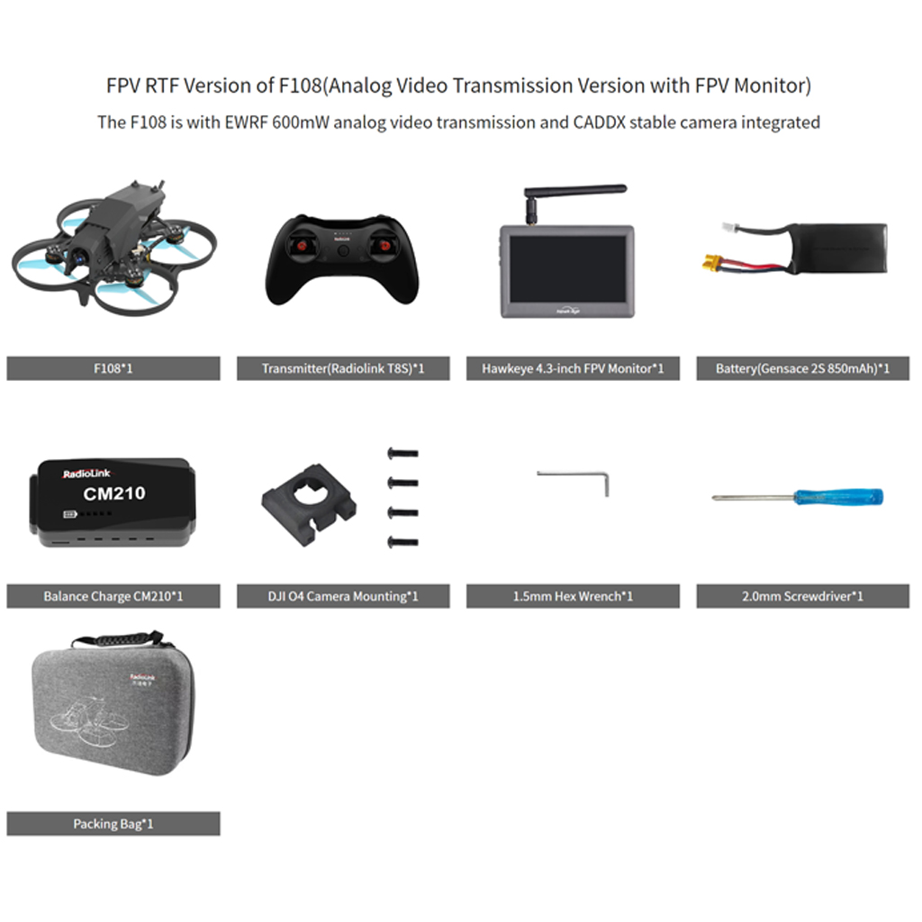 Radiolink F108 Optical Flow FP - Drone Rc Fpv Manual บทวิจารณ์และราคา
