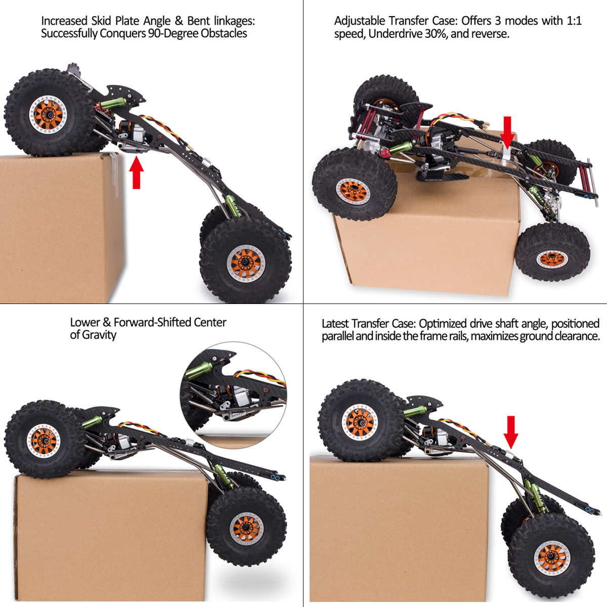 Carbon Fiber LCG Chassis Kit w - Rc Rock Crawler บทวิจารณ์และราคา