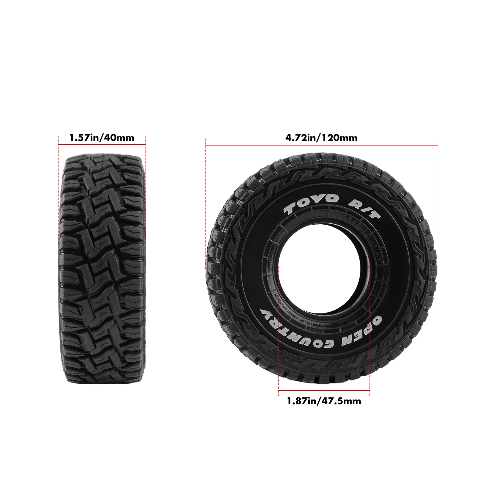 1.9 Inch RC Rock Crawler Tires - Rc Rock Crawler บทวิจารณ์และราคา