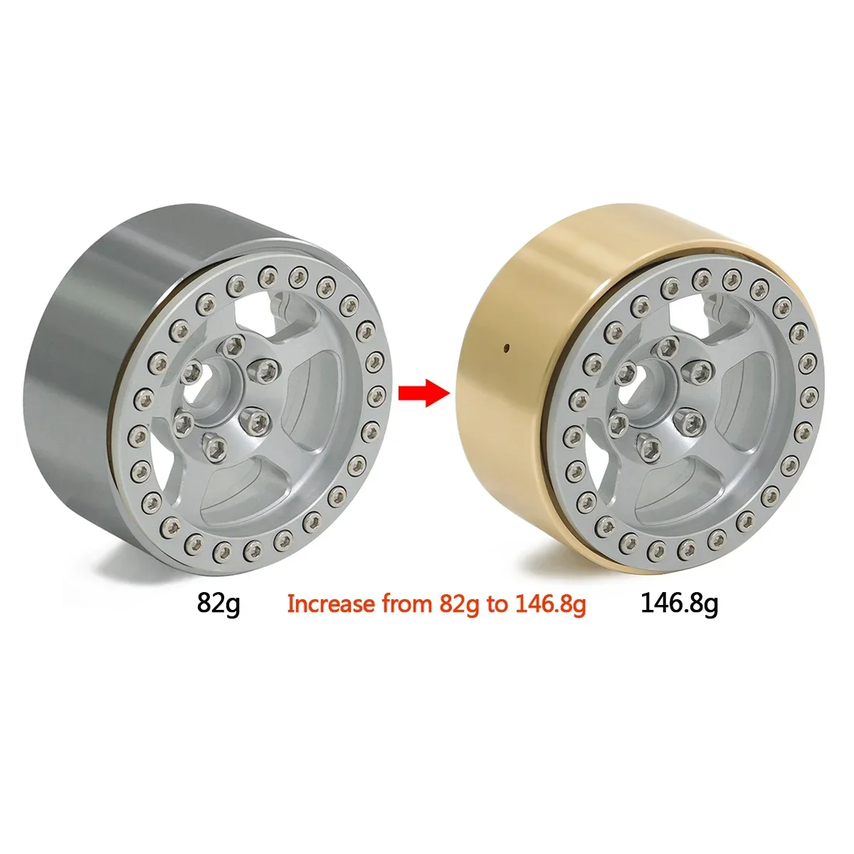 95g Brass 1.9 Inch Beadlock Wh - Rc Rock Crawler บทวิจารณ์และราคา